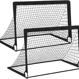 LOOM TREE® Kids Soccer Goal for Backyard Portable Football Nets for Home Fitness Garden Style D | 2 Football Goals,-picture-16