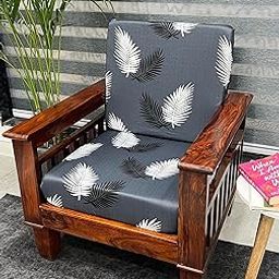 ohello® Stretchable/Spandex Printed Sofa Slip Cover, Pack of 10 Sofa seat Covers can use for livingroom, Couch, Wooden Sofas & Offices (Dark Grey & White, SSC_909)-picture-26