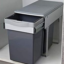 NOW & EVER Plastic Sliding Pull-Out Waste Bin (250 X 452 X 365 Mm)., Grey-image-57