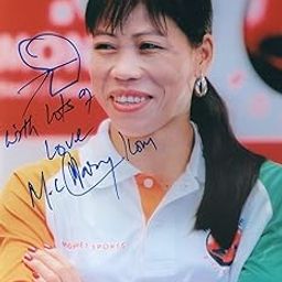 Original Autographed Photo of Indian Boxer MC Mary Kom-image-86
