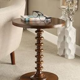Unique Arts Modern Round Wooden Table Coffee Table Side Table Bedside Table | Table for Small Spaces | End Table (Walnut)-31