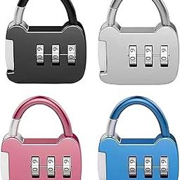 4 Pcs Number Locks for Door, Number Lock, Number Lock for Bag Small Locks for School Gym Locker Sports Locker Fence Toolbox for Your Backpack, Briefcase and Luggage-55