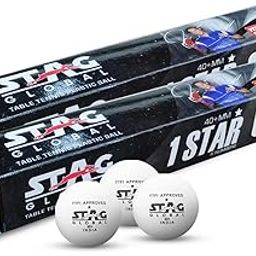 STAG GLOBAL High Performance 1 Star White Table Tennis (T.T) Balls | Advanced 40+mm Ping Pong Balls for Training, Tournaments and Recreational Play | Pack of 12 |-63