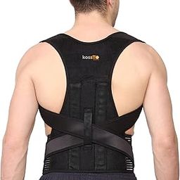 kossto Adjustable & Breathable Posture Corrector Back Brace Shoulder Support Trainer for Body Correction, Neck, Back and Shoulder Pain Relief for Women and Men (Model loop fabric-#160) Small Universal SIZE(Waist26-32)-image-88
