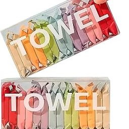 Sinbyuer Face Towels & Compressed Washcloths for Travel - Fast Drying Lightweight Camping Towels, Magic Towel Minis for Your Purse, One Size Beauty Makeup Remover Wipes Individually Wrapped, 14 PCS-0