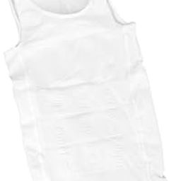 3nh Men Nylon Breathable Elastic Compression Vest Fat Buner Calorie Off Shaper Shirt Corset White XL-image-44