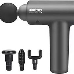 MEDITIVE Deep Tissue Gun Massager – 6 Speed Levels Body Massager, Electric Massage Gun for Pain Relief, Type-C Charging, Quiet Operation, 4 Massage Heads, Handheld Full Body Massager Machine for Muscle Recovery-image-19
