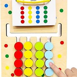 Wembley Kids Montessori Puzzle Game Learning Toy for Kids Age 3-8 Years Color and Pattern Matching Logic Brain Game Preschool Educational Activity Travel Toys for 4,5,6,7,8 Birthday Gift for Boy Girl-11
