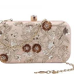 swisni White Embroidery dull white clutch II Women's Traditional Designer Clutch For Women & Girls II EMBROIDERED CLUTCHES-picture-37