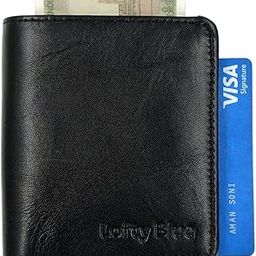 Genuine Leather Bi-fold Wallet, 15 Compartments with ID Window, Multiple Card Slots, Black-picture-13
