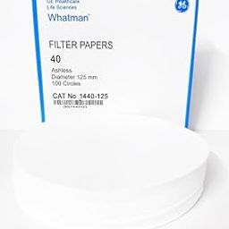 Whatman Filter paper Grade 40 12.5cm Ashles Paper industrial research Lab 2.5un 1440-125 Filter Paper (125 mm)-50