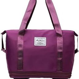 50 L Strolley Duffel Bag - Rolling Duffle Bag with Wheels, Expandable Foldable Duffle Bag with Wheels Regular capicity (Violet)-image-54