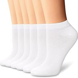 6 Pairs Women's Short Ankle Athletic Socks - Cotton Spandex Sport Sock for Ladies - free size EU 36 to 42-image-3