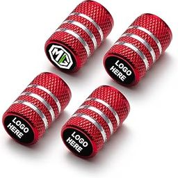 Greenworld Premium Red Metal Car Tyre Valve Caps Featuring Car Logo Emblems - Durable, Stylish, and Universal Wheel Accessories Compatible with M.G Hector Astor Gloster Car-image-86