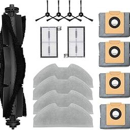LUZMQ Replacement Parts for Eufy X8 Pro Robot Vacuum Cleaner Accessories Kit, 1 Main Brush 2 Hepa Filters 4 Mop Pads 4 Vacuum Bags 4 Side Brushes-picture-13