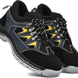 Singhal Enterprises Collection Men's Real Suede Leather Light Weight Sporty Safety Shoes for Men-image-94