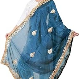 Royal Gotta Patti Dupatta Scarf Stole Showl Bridesmaid Scarves-image-2