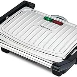 Bajaj GTX 10 1000 Watt Grill Toaster | Drip Oil Collector | Non Stick Coating Plate | 2 Slice Sandwich Press | Sturdy Stainless Steel Finish 【Black & Silver】-picture-25