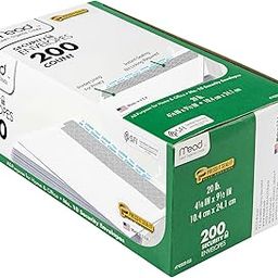 Mead Envelopes Letter Size #10 Tinted Security Envelopes Self Seal 4.05" x 9.5" Windowless Design Mailers for Official Business and Legal Letters 200 Per-image-25