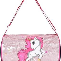 Glitter Unicorn Sports Duffel Bag for Girls, Women, Boys, Teens, Toddlers & Adults-image-74