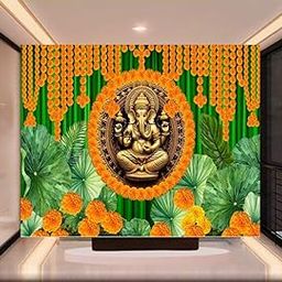 EASETENSIL Decorative Backdrop for Parties, Weddings, Baby Shower & Event – Photo Booth Background, Reusable Backdrop & Easy to Assemble Party Wall Decor (5x8 Feet)-Polyester (Golden)-image-80