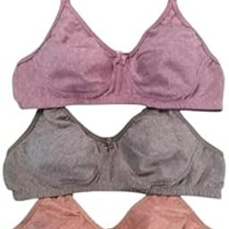 A304Stylish Women's Padded Underwire Bra Set, Comfortable Lingerie, Pack of 3 Multicolour-16