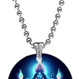 afh Maa Kali Meditating Acrylic Pendant with Bead Chain | Spiritual Devotional Jewelry-picture-19