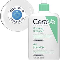 CeraVe Foaming Cleanser For Normal To Oily Skin (473ml) - Dermatologist-Developed Facewash | Non-Comedogenic And Fragrance-Free Cleansers For Acne-Prone Skin-9