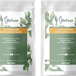Dr Foot Exfoliating Foot Mask Sock with Urea, Lactic & Glycolic Acid and Aloe Vera - 1 Pair (Pack of 2)-image-19