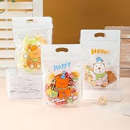 SATYAM KRAFT 20 Pcs Panda Transparent Printed Zip lock Box Pouches for Birthday Return gift bags, Kids Treat, Party Favors, Dry Fruits, Storage and Festival Gifts, Baby Shower and Theme Party Packing (Multicolour)-image-17