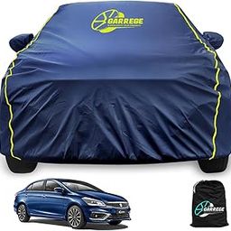 GARREGE® Waterproof Car Body Cover for Maruti Suzuki Ciaz 100% All Weather Proof with Mirror & Antenna Packet & Full Bottom Elistic, Triple Stitching with 100% Nail Proof Cover Navy Blue-14