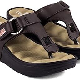 Women's Brown & Beige EVA Flip Flop - 4 UK-image-68