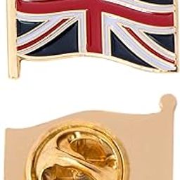 United Kingdom UK Country Flag Lapel Pin Enamel Made of Metal Souvenir Hat Men Women Patriotic Great Britain (Waving Flag Lapel Pin)-image-3