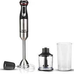 AGARO Grand 1000 Watts Hand Blender With Chopper, Jar & Whisker, 2 Variable Speed Modes & Speed Regulator, Stainless Steel Blades(Black), 400mmx60mm (33635)-image-53