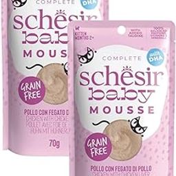Schesir Baby Cat Mousse, Chicken and Liver, Highly Nutritional Premium Cat Wet Food 70g-picture-12