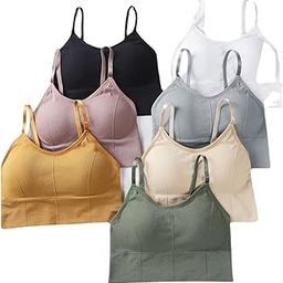 Women's Spandex Full Coverage Sports Bra Bralette - Adjustable Straps, Lightly Padded, Comfortable Fit for Daily & Sports Wear Multiclor Random Color (Pack of 4)-image-30