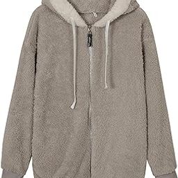 CALANDIS™ Casual Women Jacket Overcoat Warm Soft Trendy Winter Fleece Coat M Grey | Coats & Jackets | Womens Clothing-image-22