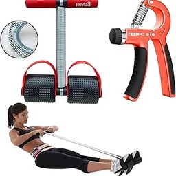 Nevtaa Fitness Set with Tummy Trimmer and Hand Gripper, Adjustable 10-40kg Resistance, Non-Slip Handles, Home Gym Exercise Equipment-image-2