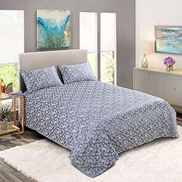 Victor Double Bed Poly Cotton 250 TC Bedsheet/Bedspread with 2 Pillow Covers Easy Wash/Extra Soft Breathable/Fade Resistant & Cooling (Bed Cover - 90" X 100", 2 Pillow Covers - 18" X 27"), Grey-4