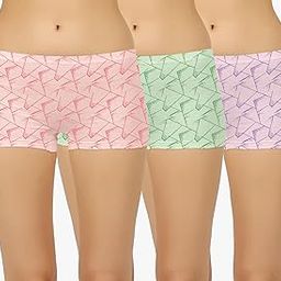 Women Regular Cotton Blend Printed Boyshorts/Panty (Pack of 3)-image-13