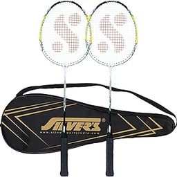 Silver's Aluminium Defender Badminton Kit (2 Racquets with Full Cover)(Yellow/White)-26