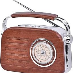 Pagaria Retro FM/AM/SW Portable Radio with Bluetooth & USB (Wood Finish)-4