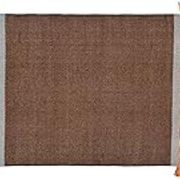 Anti slip cotton yoga mat for women men kids, exercise mat for home workout 8mm thick home workout mat large professional 2x6 feet meditation mat anti skid for Pilates xl gym use Brown-image-44