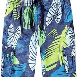 Boys' Line Up Quick Dry UPF 50+ Beach Swim Trunk, Montego Navy, 3T-image-69