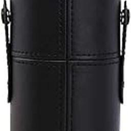 Electomania Makeup Brush Holder Large Pu Leather Make Up Compact Cosmetic Bag Cup Holders Storage Organizer Case Box 9 X 3.1Inch (Black)-34