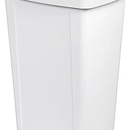 Sterilite 10458004 13 Gallon/49 Liter TouchTop Wastebasket, White, 4-Pack-23