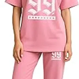 my swag Co-ord Set for Women | Stylish Oversized Night Suit | Cotton Loungewear with T-Shirt and Pajama Pants-picture-42