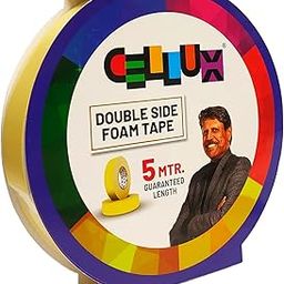 CELLUX Double Sided Self Adhesive Acrylic Foam Mounting Tape for Wall/Craft/Multipurpose - 1" Inch X 5 Meter-image-46