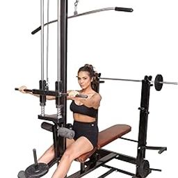 NOVIAN FITNESS 20-in-1 Men's Home Gym Bench with LAT Pull Down | Heavy-Duty 2x4 Iron Pipe Frame | Multi-Function Workout Bench for Strength Training & Full-Body Exercise,( Capacity 400 Kg )-10