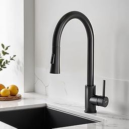 Ruhe 304-Grade Staineless Steel Kara Pull-Out Single Lever Sink Mixer Faucet with Dual Flow | 360° rotatable | Super-Functional Water tap for Kitchen Sinks & Bathroom (Matte Black)-image-7
